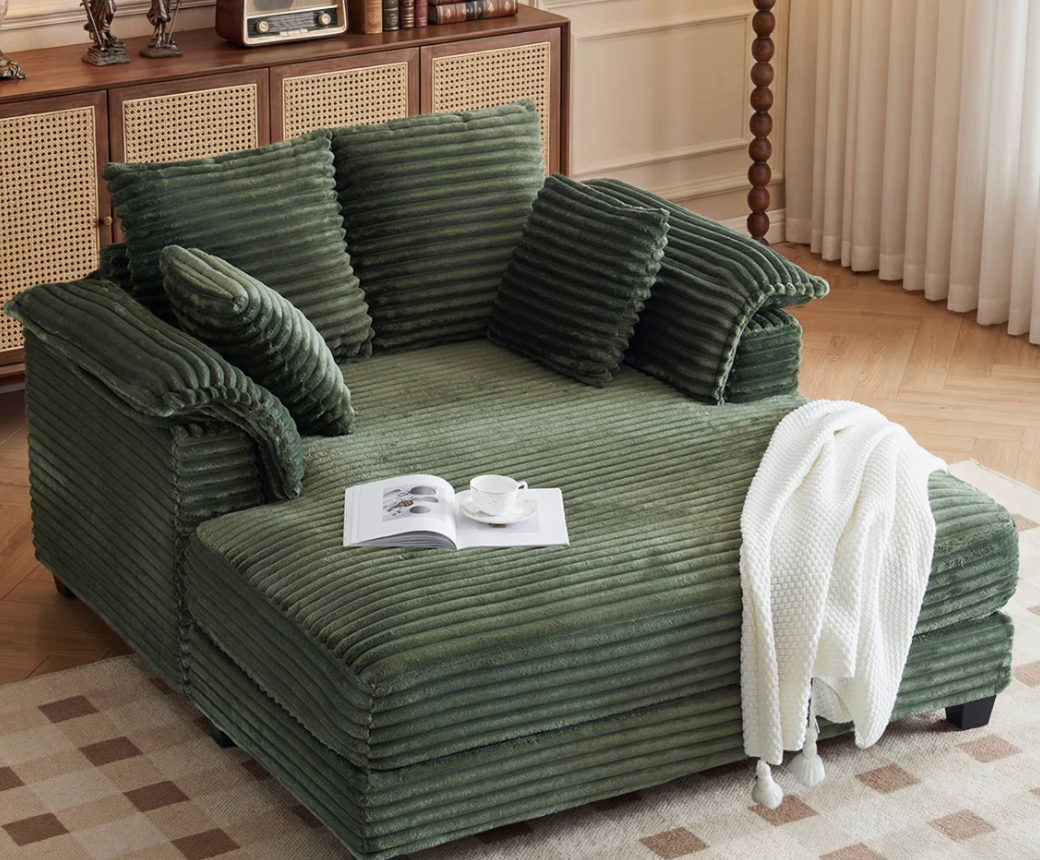 Sofá Cama Individual Cozy Tapizado en Pana