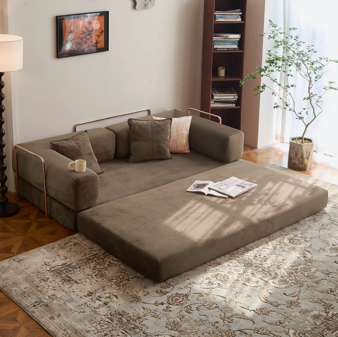Sofá cama convertible Confy - Sofá plegable de suelo