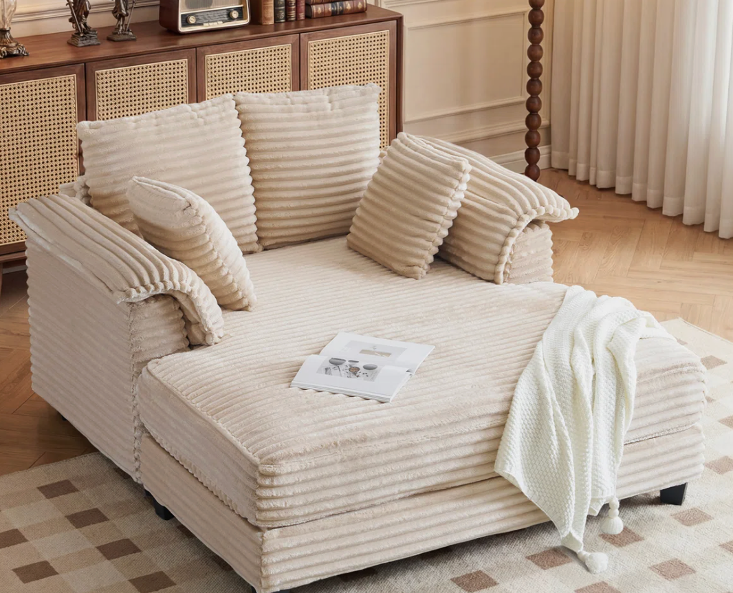 Sofá Cama Individual Cozy Tapizado en Pana